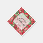 Red Poinsettias Kerstmis Servet (Hoek)