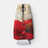 Red Poinsettias Merry kerstakeh-lampjes Flesjeskoeler (Achterkant)