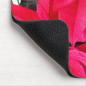 Red Poinsettias Muismat (Hoek)
