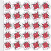 Red Poinsettias Stickers  (Voorkant)