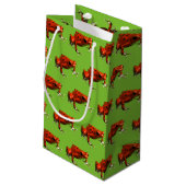 Red Poison Dart Frog Klein Cadeauzakje (Achterkant Gekanteld)