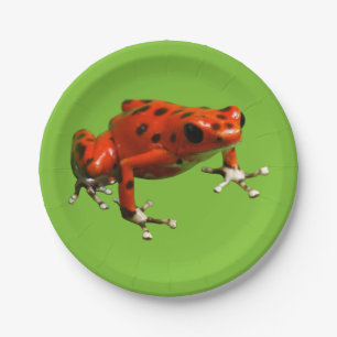 Red Poison Dart Frog Papieren Bordje