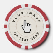 Red Poker Chips - Aangepast Voeg uw afbeelding / t (Voorkant)