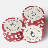 Red Poker Chips - Aangepast Voeg uw afbeelding / t (Opstapeling)