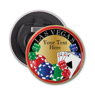 Red Poker Night   DIY-tekst Button Flesopener