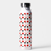 Red Polka dot Aangepaste naam Waterfles (Links)