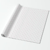 Red Polka Dot Cadeaupapier (Uitgerold)