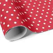 Red Polka Dot Cadeaupapier (Rol Hoek)
