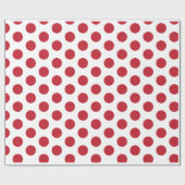 Red Polka Dot Cadeaupapier (Vlak)