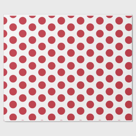 Red Polka Dot Cadeaupapier (Vlak)