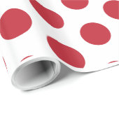 Red Polka Dot Cadeaupapier (Rol Hoek)