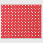 Red Polka Dot Cadeaupapier (Vlak)