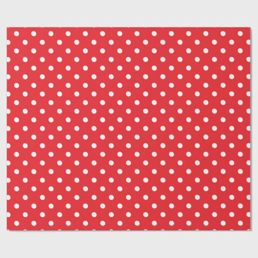 Red Polka Dot Cadeaupapier (Vlak)