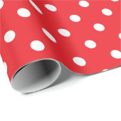 Red Polka Dot Cadeaupapier (Rol Hoek)