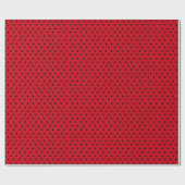 Red Polka Dot Cadeaupapier (Vlak)