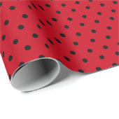 Red Polka Dot Cadeaupapier (Rol Hoek)