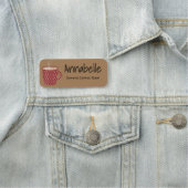 Red Polka Dot Coffee Cup Naamplaatje (In situ)