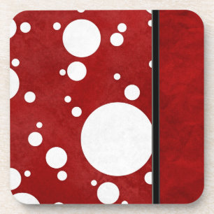 Red Polka Dot Cork Onderzetter