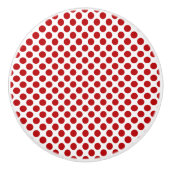 Red Polka Dot Design - Ladeknop Keramische Knop (Voorkant)