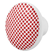 Red Polka Dot Design - Ladeknop Keramische Knop (Rechts)