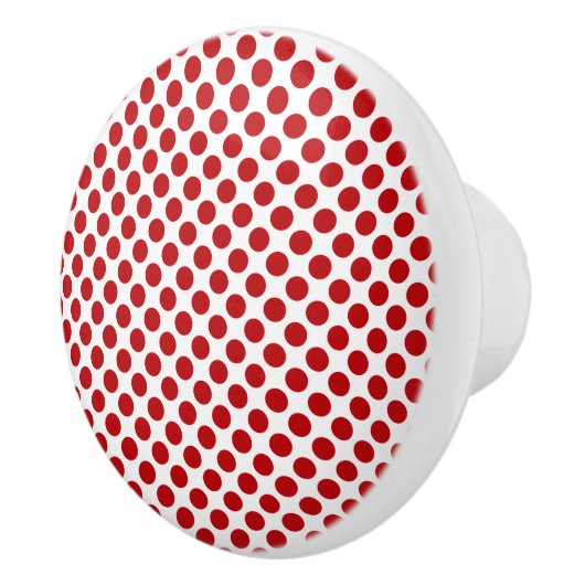Red Polka Dot Design - Ladeknop Keramische Knop (Rechts)