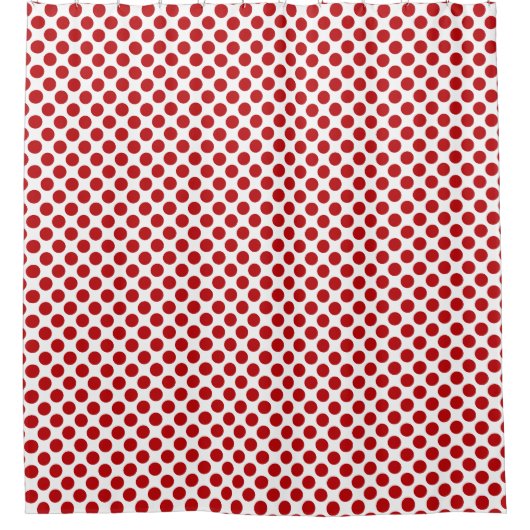 Red Polka Dot Design - Shower Curtain Douchegordijn (Voorkant)