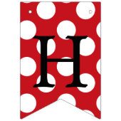 Red Polka Dot en Black Striped Bunting Flag Vlaggetjes (Tweede vlag)