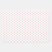 Red Polka Dot en Striped en Solid Inpakpapier Vel (Voorkant 2)