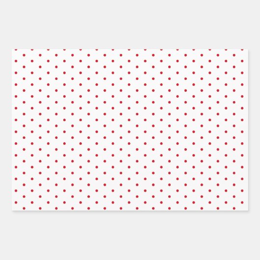 Red Polka Dot en Striped en Solid Inpakpapier Vel (Voorkant 2)