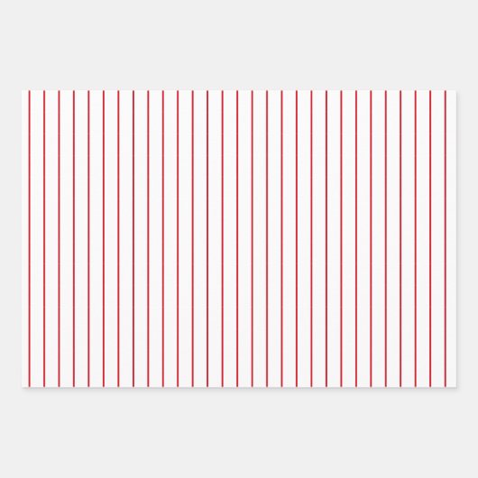 Red Polka Dot en Striped en Solid Inpakpapier Vel (Voorkant)