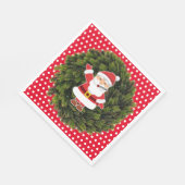 Red Polka Dot Father-kerstpapier Napkins Servet (Hoek)