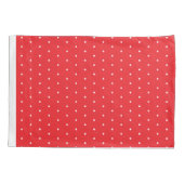 Red Polka-Dot Girl's Monogram Kussensloop (Achterkant)
