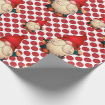 Red Polka Dot Gnomes kerstakelpapier Cadeaupapier<br><div class="desc">Fat Cute Kerstgnomen met Red Polka Dots Holiday Wrapping Paper.</div>