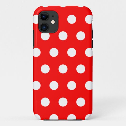 Red Polka Dot iPhone 5 Hoesje (Achterkant)