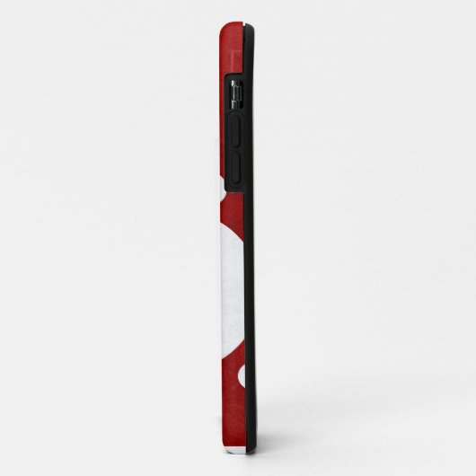 Red Polka Dot iPhone Case (Achterkant/links)