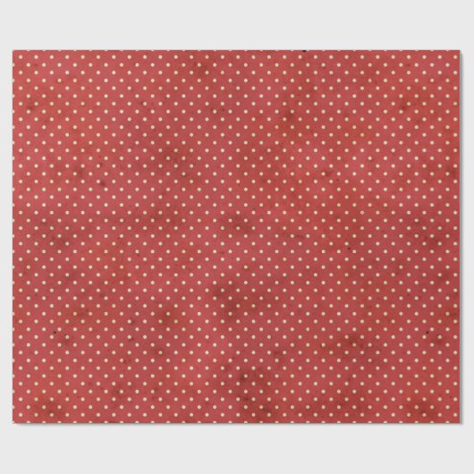 Red Polka Dot Modern Farmhouse Cadeaupapier (Vlak)