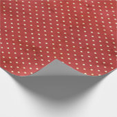 Red Polka Dot Modern Farmhouse Cadeaupapier (Hoek)