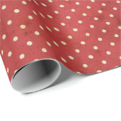 Red Polka Dot Modern Farmhouse Cadeaupapier (Rol Hoek)