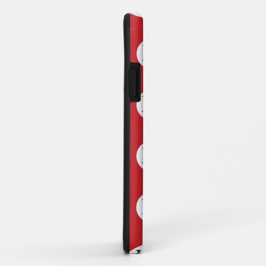 Red Polka Dot Monogram Case-Mate iPhone Case (Achterkant/rechts)