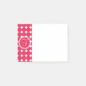 Red Polka Dot Monogram Post-it® Notes (Voorkant)