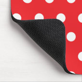 Red Polka Dot Muismat (Hoek)