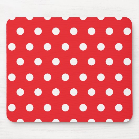 Red Polka Dot Muismat (Voorkant)