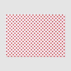 Red Polka Dot on White Tissue Paper Tissuepapier
