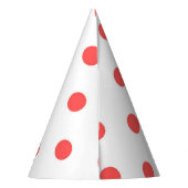 Red Polka Dot op Pink Party Pet Feesthoedjes (Achterkant)