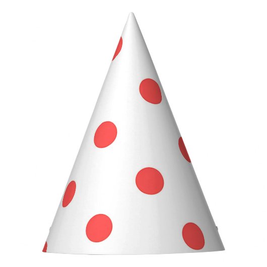 Red Polka Dot op Pink Party Pet Feesthoedjes (Voorkant)