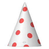 Red Polka Dot op Pink Party Pet Feesthoedjes (Links)
