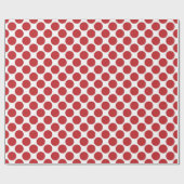 Red Polka-Dot op wit Cadeaupapier (Vlak)