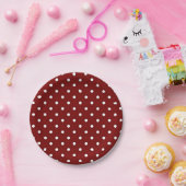 Red Polka Dot Papieren Bordje (Feest)