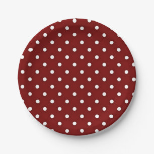 Red Polka Dot Papieren Bordje