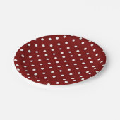 Red Polka Dot Papieren Bordje (Gekanteld)